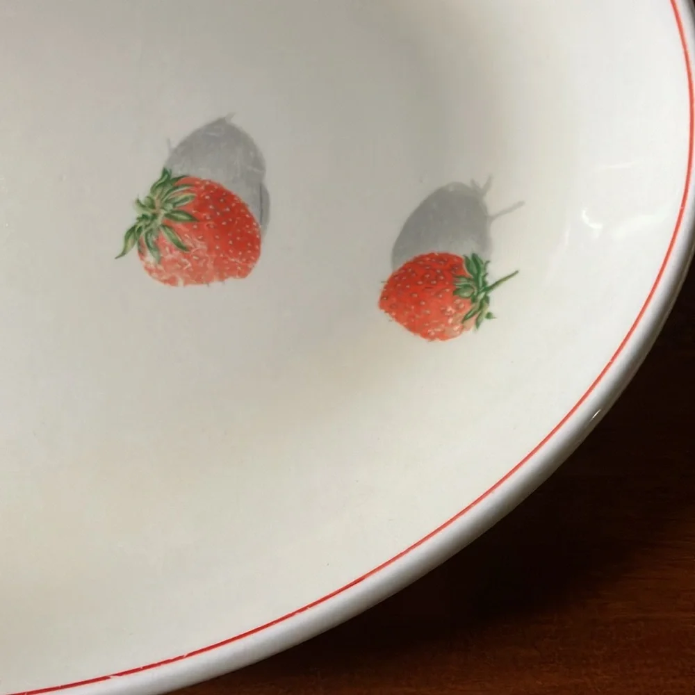 Vintage 12” strawberry shortcake serving dish platter plate EUC